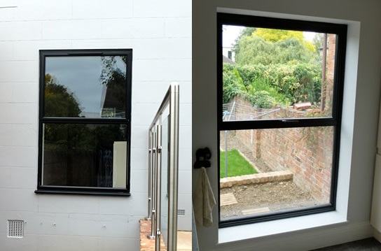 Aluminium windows installed